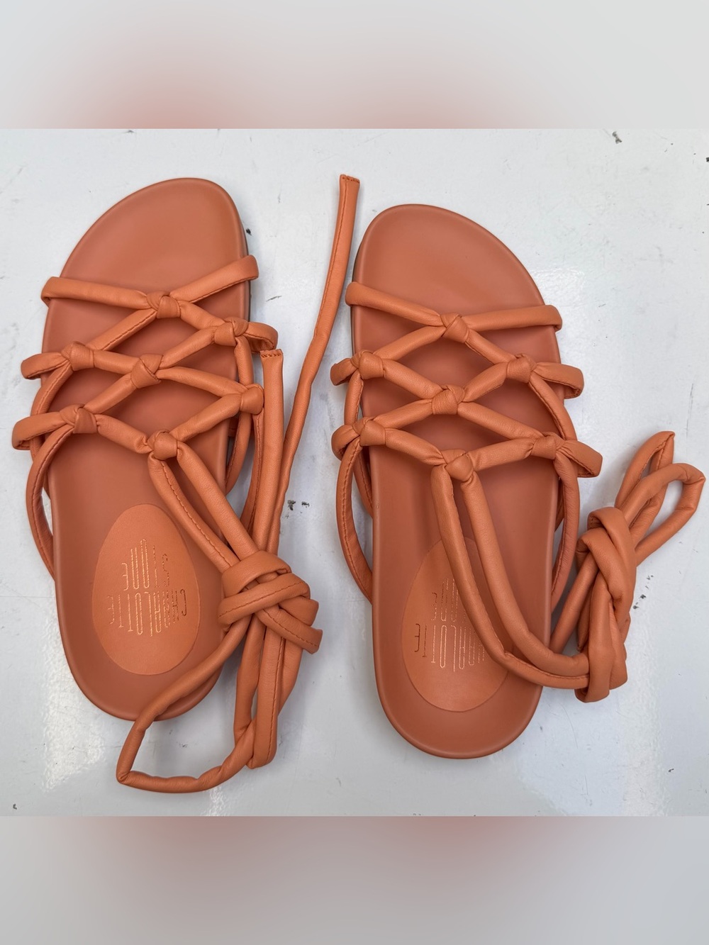 Charlotte Stone Strappy Gladiator Sandals | Size 7